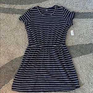 Old Navy Navy and White Striped Dress